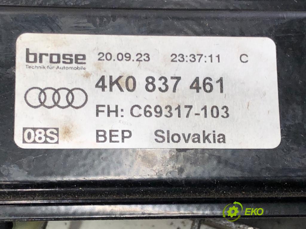 AUDI A6 C8 Avant (4A5) 2018 - 2022    40 TDI Mild Hybrid quattro 150 kW [204 KM] Hybryda silnik Diesla / elektryczny 2018 - 2022  mechanismus okna levý přední část 4K0837461
