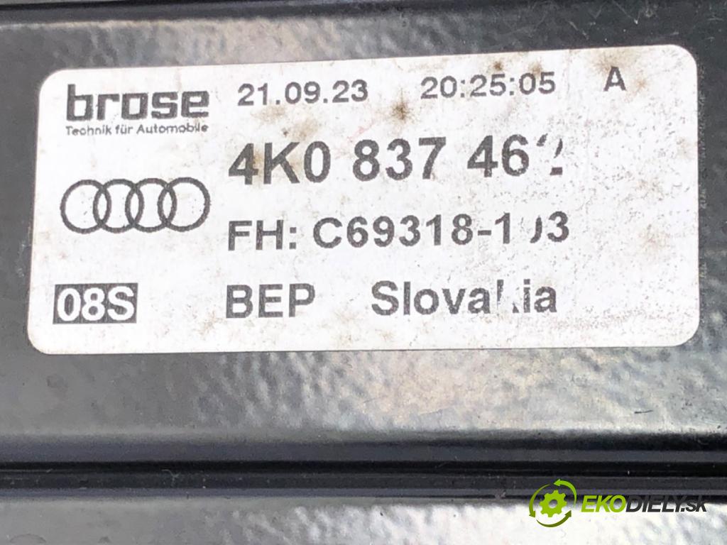 AUDI A6 C8 Avant (4A5) 2018 - 2022    40 TDI Mild Hybrid quattro 150 kW [204 KM] Hybryda silnik Diesla / elektryczny 2018 - 2022  mechanismus okna pravý přední část 4K0837462