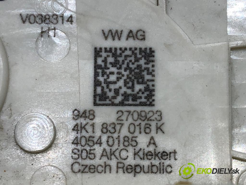 AUDI A6 C8 Avant (4A5) 2018 - 2022    40 TDI Mild Hybrid quattro 150 kW [204 KM] Hybryda silnik Diesla / elektryczny 2018 - 2022  zámok dveře pravý přední část 4K1837016K