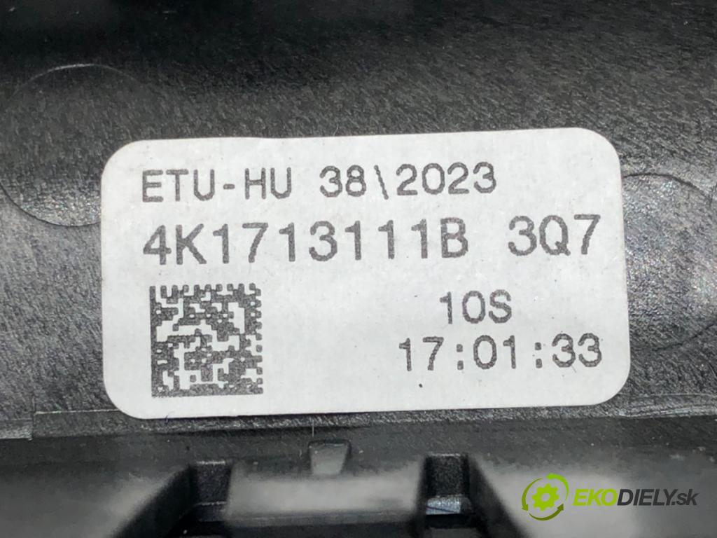 AUDI A6 C8 Avant (4A5) 2018 - 2022    40 TDI Mild Hybrid quattro 150 kW [204 KM] Hybryda silnik Diesla / elektryczny 2018 - 2022  Prepínač brzdy ručnej brzdy 4K1713111B (Prepínače, spínače, tlačidlá a ovládače kúrenia)
