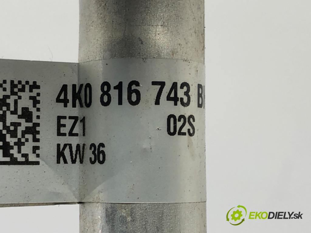 AUDI A6 C8 Avant (4A5) 2018 - 2022    40 TDI Mild Hybrid quattro 150 kW [204 KM] Hybryda silnik Diesla / elektryczny 2018 - 2022  rúrka klimatizácie 4K0816743BH (Rúrky klimatizácie)