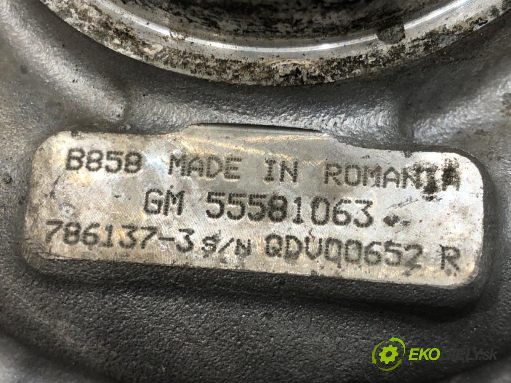 OPEL ZAFIRA TOURER C (P12) 2011 - 2022    2.0 CDTi (75) 121 kW [165 KM] olej napędowy 2011 - 2022  turbo 55581063 (Turbodúchadla (kompletní))