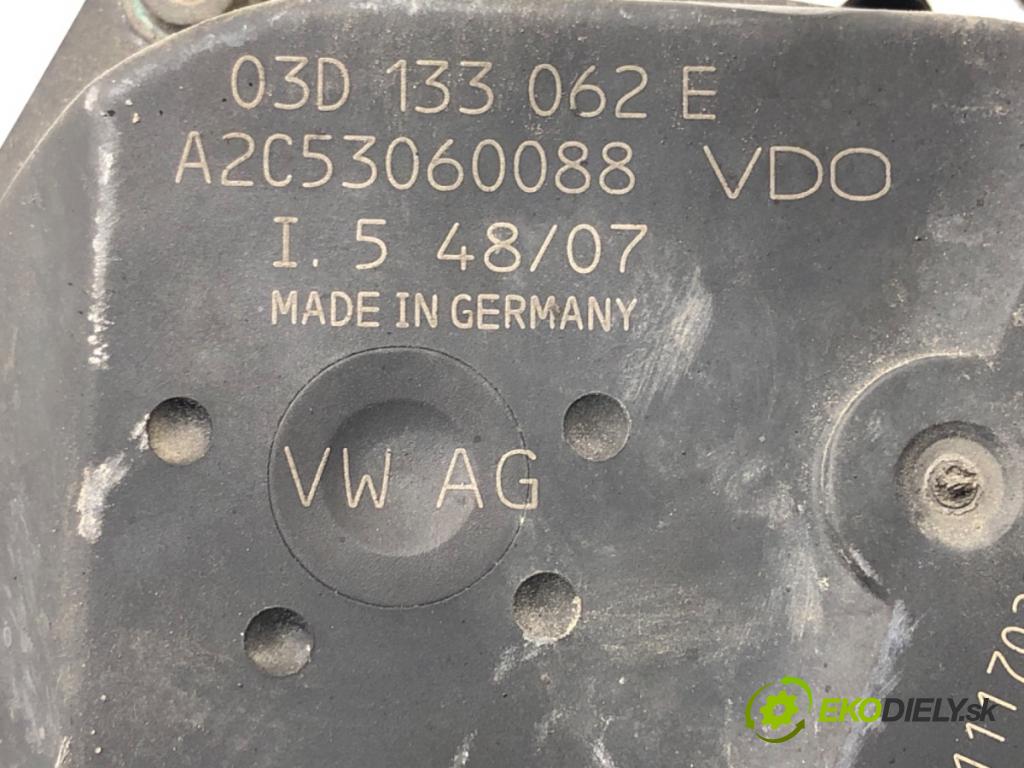 VW POLO (9N_, 9A_) 2001 - 2014    1.2 12V 51 kW [69 KM] benzyna 2007 - 2009  Škrtiaca klapka 03D133062E (Škrtiace klapky)