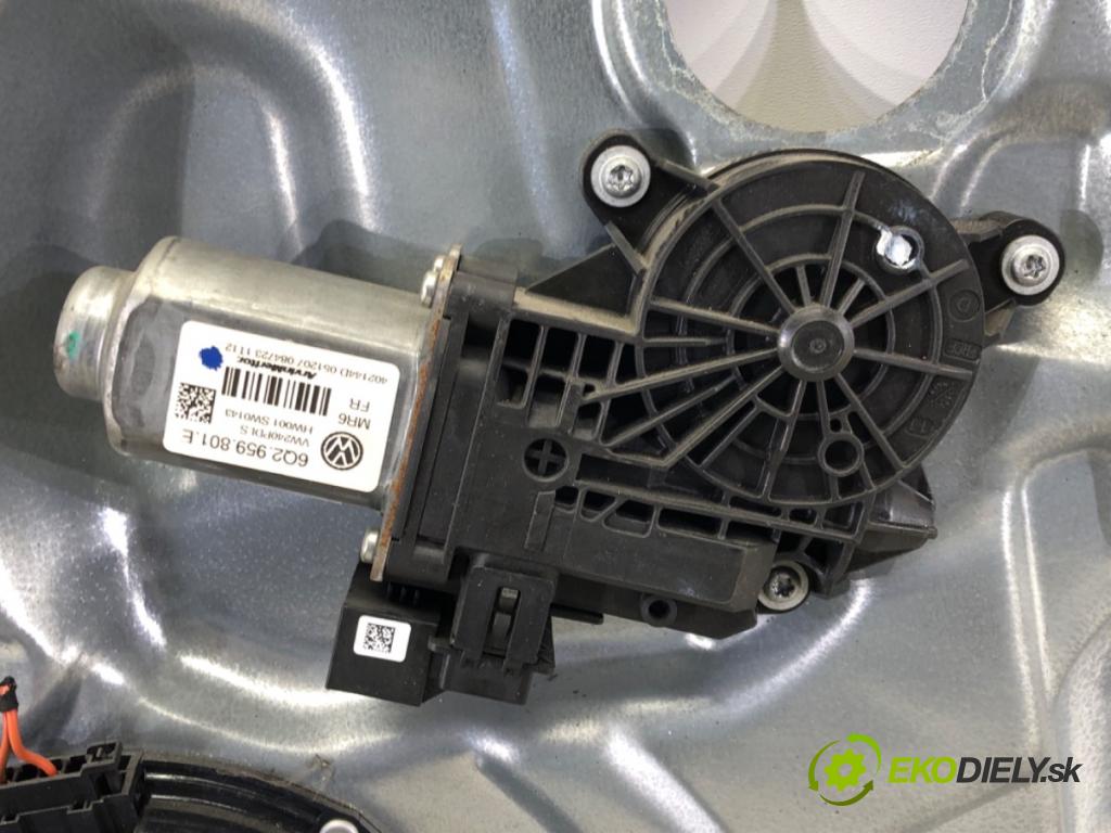 VW POLO (9N_, 9A_) 2001 - 2014    1.2 12V 51 kW [69 KM] benzyna 2007 - 2009  mechanismus okna pravý přední část 6Q2959801E
