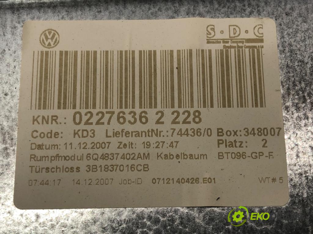 VW POLO (9N_, 9A_) 2001 - 2014    1.2 12V 51 kW [69 KM] benzyna 2007 - 2009  mechanismus okna pravý přední část 6Q2959801E