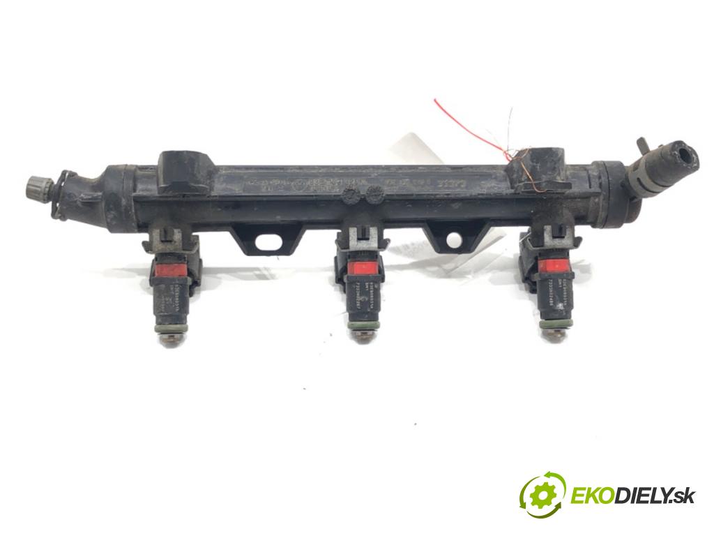 VW POLO (9N_, 9A_) 2001 - 2014    1.2 12V 51 kW [69 KM] benzyna 2007 - 2009  Lišta vstrekovacia 03E133320A (Vstrekovacie lišty)