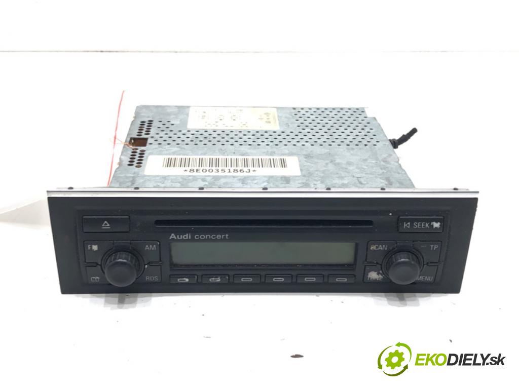 AUDI A4 B6 Avant (8E5) 2000 - 2005    2.0 96 kW [130 KM] benzyna 2001 - 2004  RADIO 8E0035186J (Audio zariadenia)