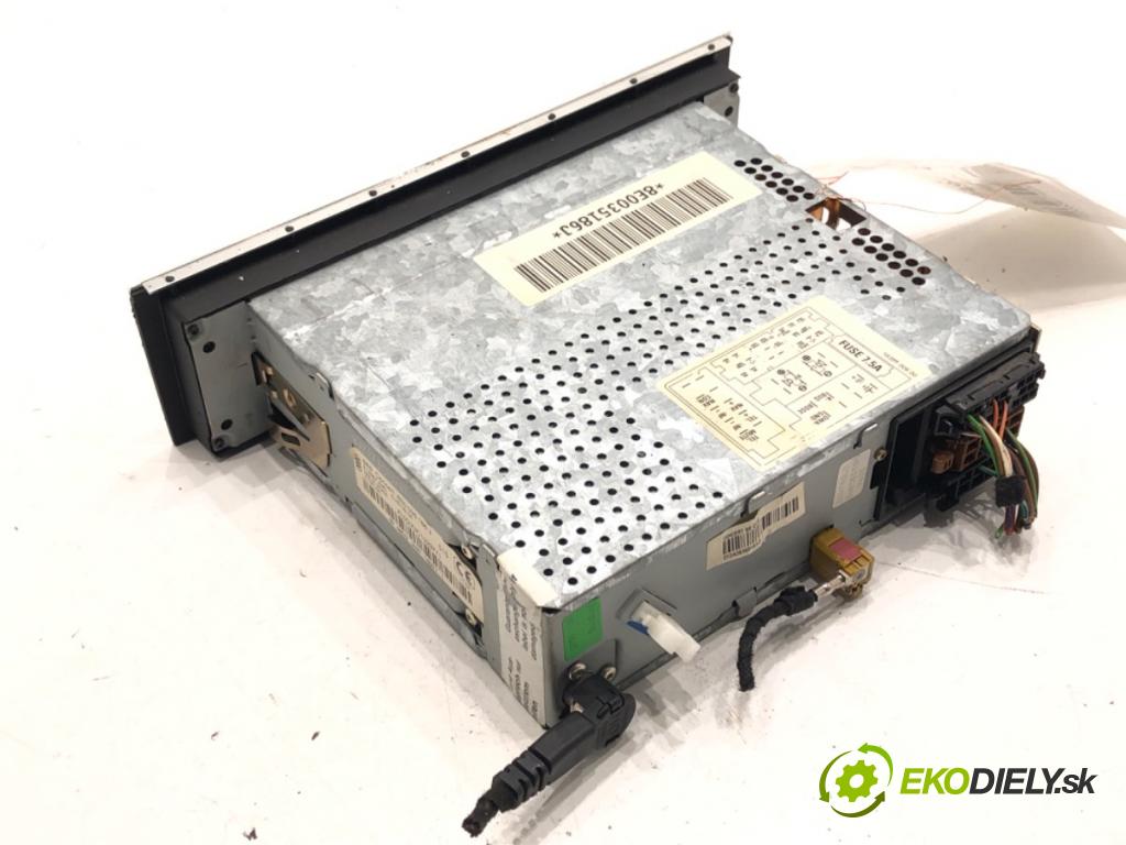 AUDI A4 B6 Avant (8E5) 2000 - 2005    2.0 96 kW [130 KM] benzyna 2001 - 2004  RADIO 8E0035186J (Audio zariadenia)