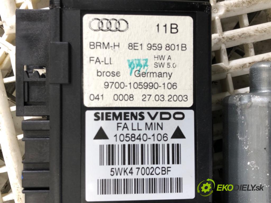 AUDI A4 B6 Avant (8E5) 2000 - 2005    2.0 96 kW [130 KM] benzyna 2001 - 2004  mechanismus okna levý přední část 8E1959801B