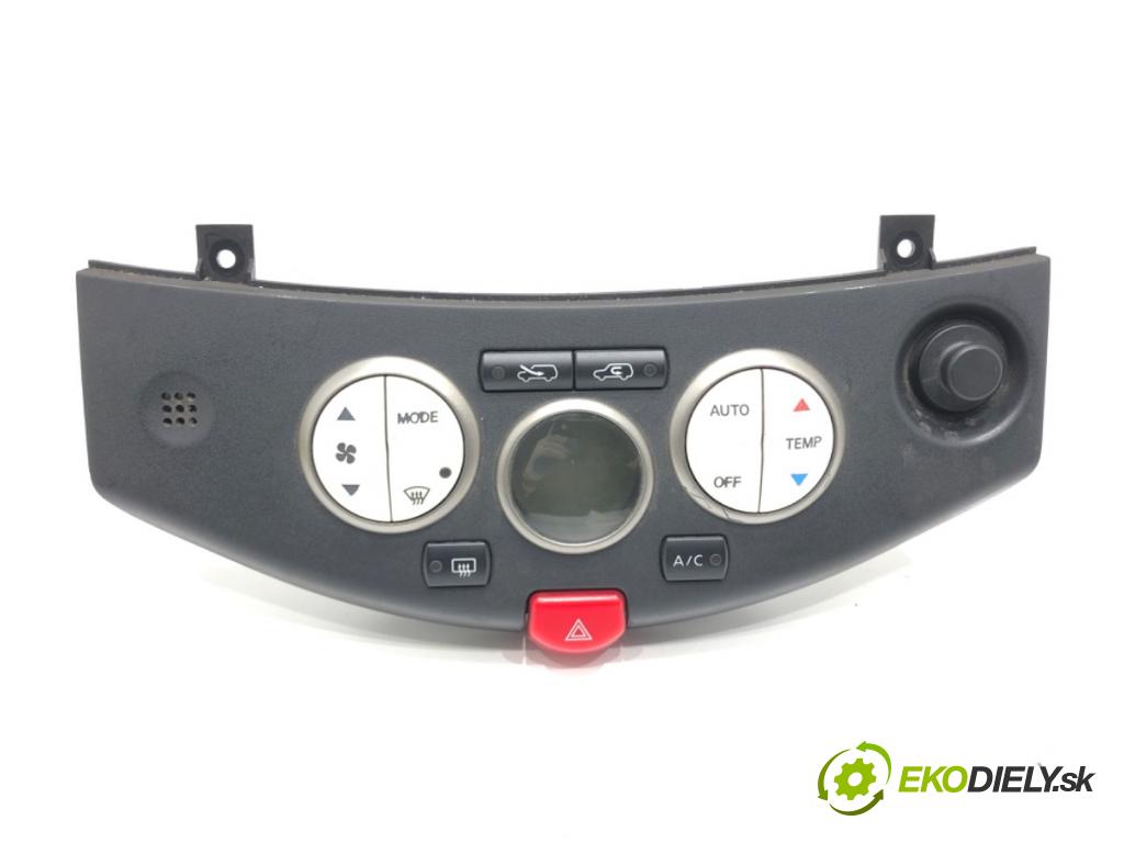 NISSAN MICRA III (K12) 2002 - 2010    1.4 16V 65 kW [88 KM] benzyna 2003 - 2010  Panel ovládania kúrenia 27500-AX708 (Prepínače, spínače, tlačidlá a ovládače kúrenia)