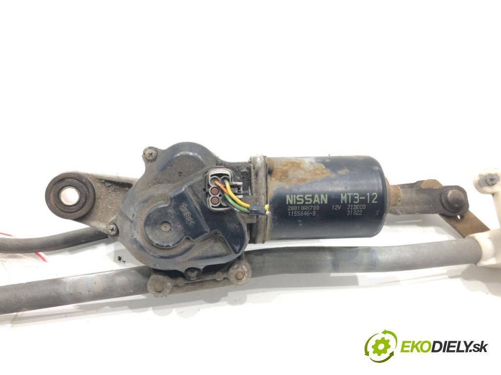 NISSAN MICRA III (K12) 2002 - 2010    1.4 16V 65 kW [88 KM] benzyna 2003 - 2010  Mechanizmus stieračov predný 28810AX700 (Motorčeky stieračov predné)