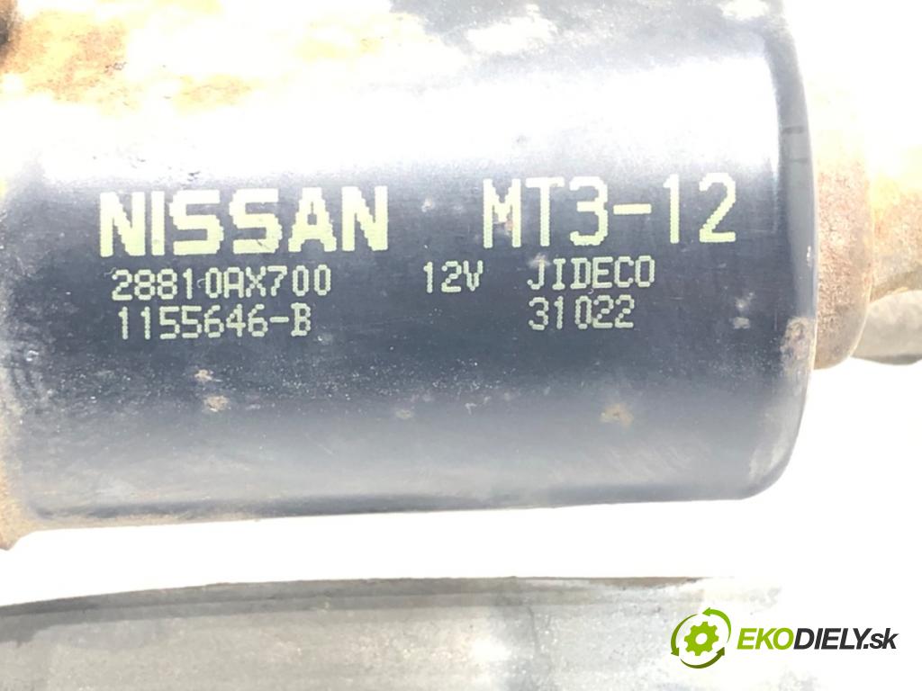 NISSAN MICRA III (K12) 2002 - 2010    1.4 16V 65 kW [88 KM] benzyna 2003 - 2010  Mechanizmus stieračov predný 28810AX700 (Motorčeky stieračov predné)