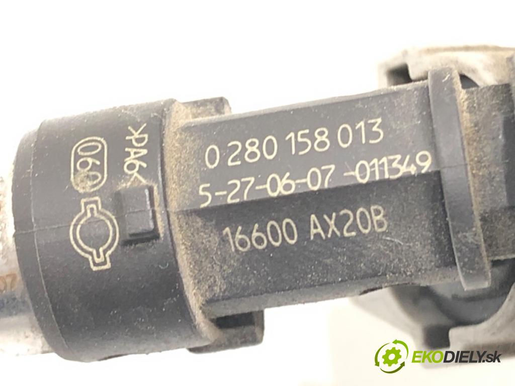 NISSAN MICRA III (K12) 2002 - 2010    1.4 16V 65 kW [88 KM] benzyna 2003 - 2010  Lišta vstrekovacia 16600AX20B (Vstrekovacie lišty)