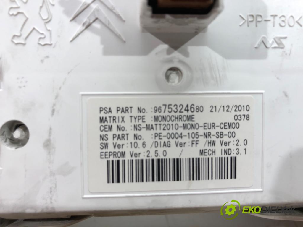 PEUGEOT 508 SW I (8E_) 2010 - 2018    2.0 HDi 103 kW [140 KM] olej napędowy 2010 - 2018  Prístrojovka 9665962480 (Prístrojové dosky, displeje)