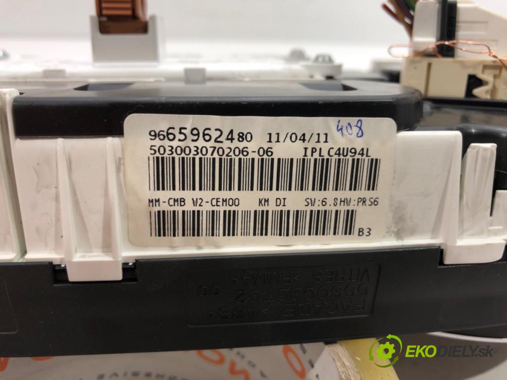 PEUGEOT 508 SW I (8E_) 2010 - 2018    2.0 HDi 103 kW [140 KM] olej napędowy 2010 - 2018  Prístrojovka 9665962480 (Prístrojové dosky, displeje)