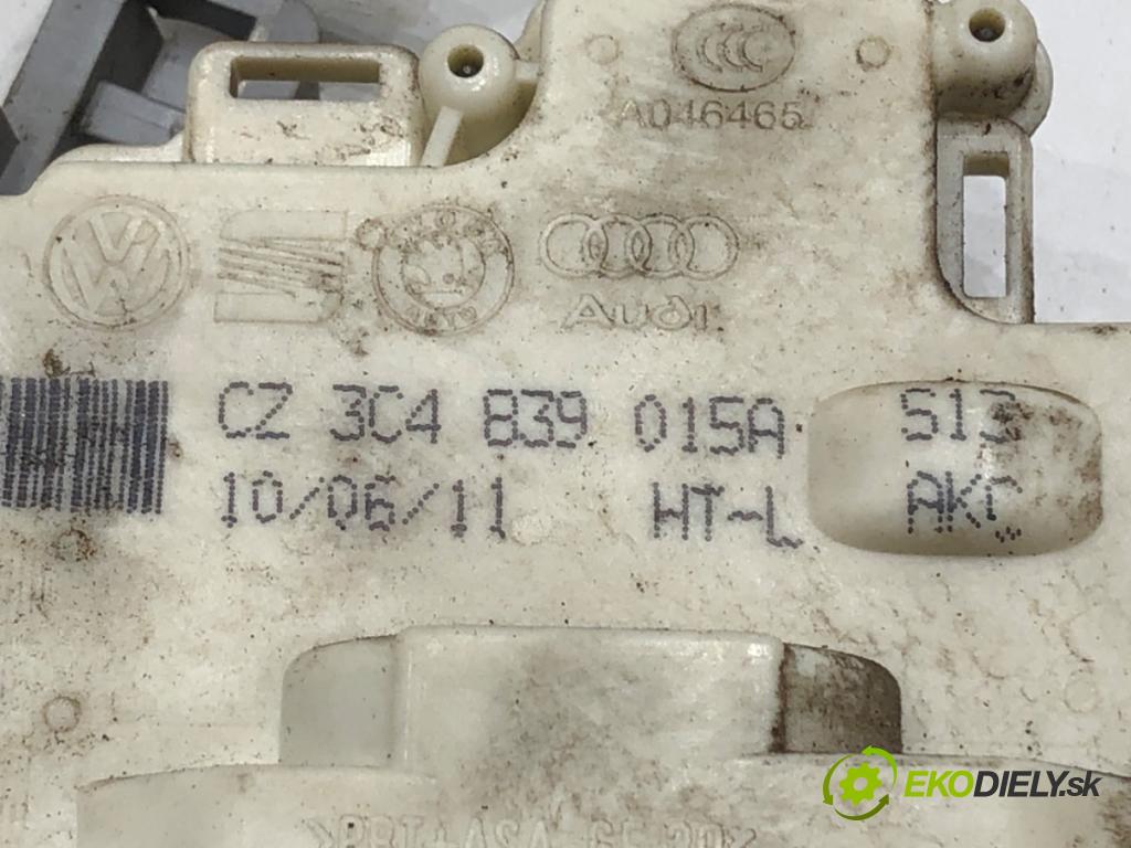 VW PASSAT B7 (362) 2010 - 2015    2.0 TDI 125 kW [170 KM] olej napędowy 2010 - 2014  zámok dveře levý zadní část 3C4839015A