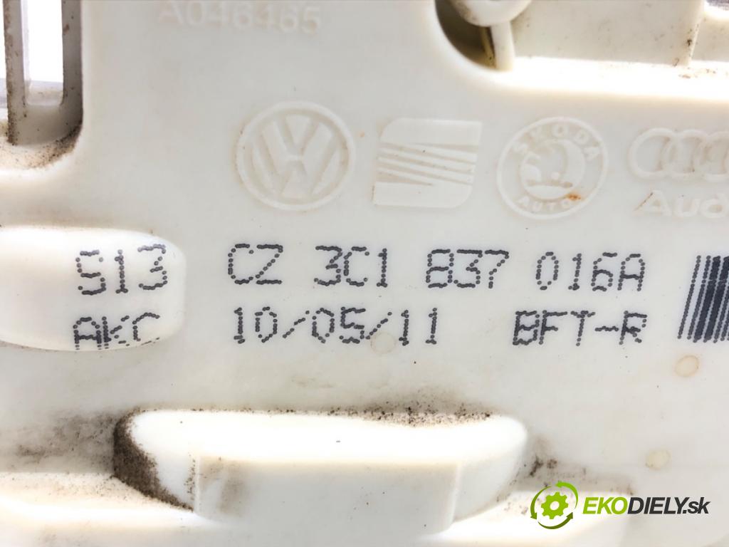VW PASSAT B7 (362) 2010 - 2015    2.0 TDI 125 kW [170 KM] olej napędowy 2010 - 2014  zámok dveře pravý přední část 3C1837016A