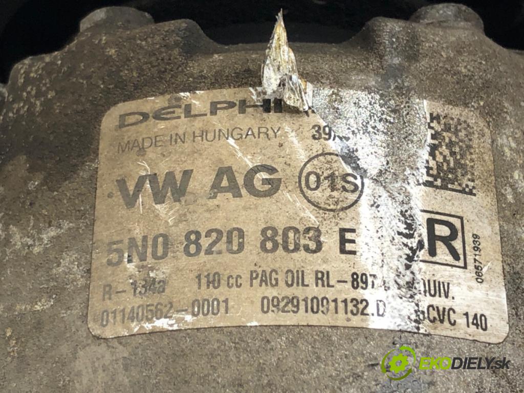 VW PASSAT B7 (362) 2010 - 2015    2.0 TDI 125 kW [170 KM] olej napędowy 2010 - 2014  Kompresor klimatizácie 5N0820803E (Kompresory klimatizácie)