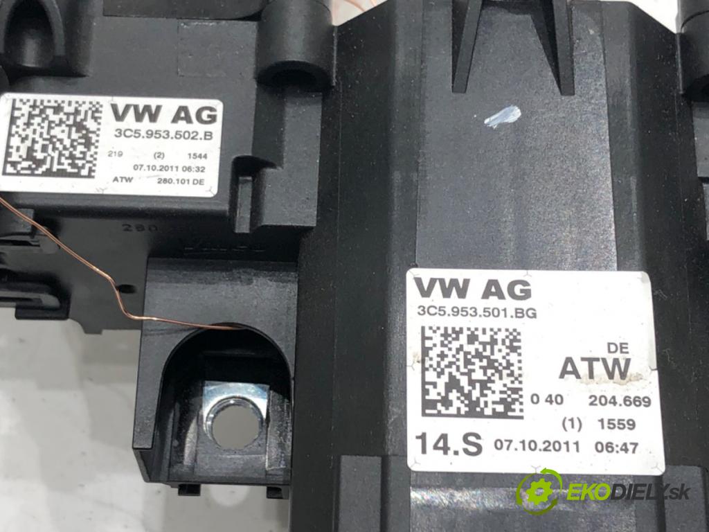VW PASSAT B7 (362) 2010 - 2015    2.0 TDI 125 kW [170 KM] olej napędowy 2010 - 2014  Prepínač kombinovaný 3C5953501BG (Prepínače, spínače, tlačidlá a ovládače kúrenia)