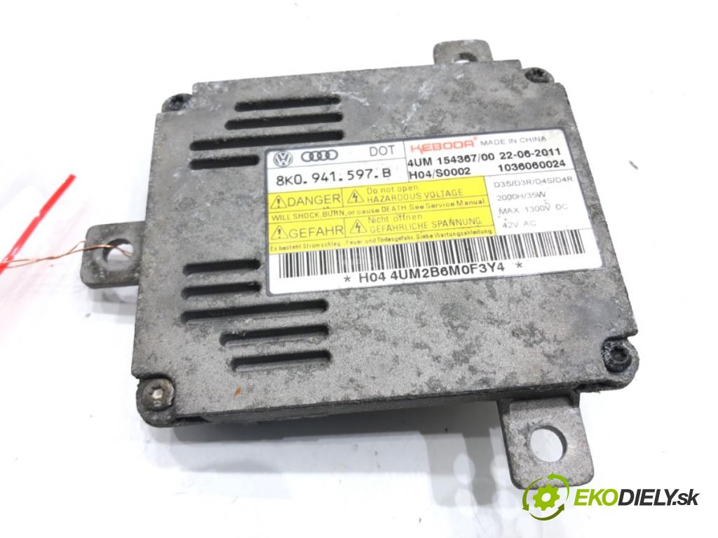 VW PASSAT B7 (362) 2010 - 2015    2.0 TDI 125 kW [170 KM] olej napędowy 2010 - 2014  Menič XENON 8K0941597B (Riadiace jednotky xenónu)