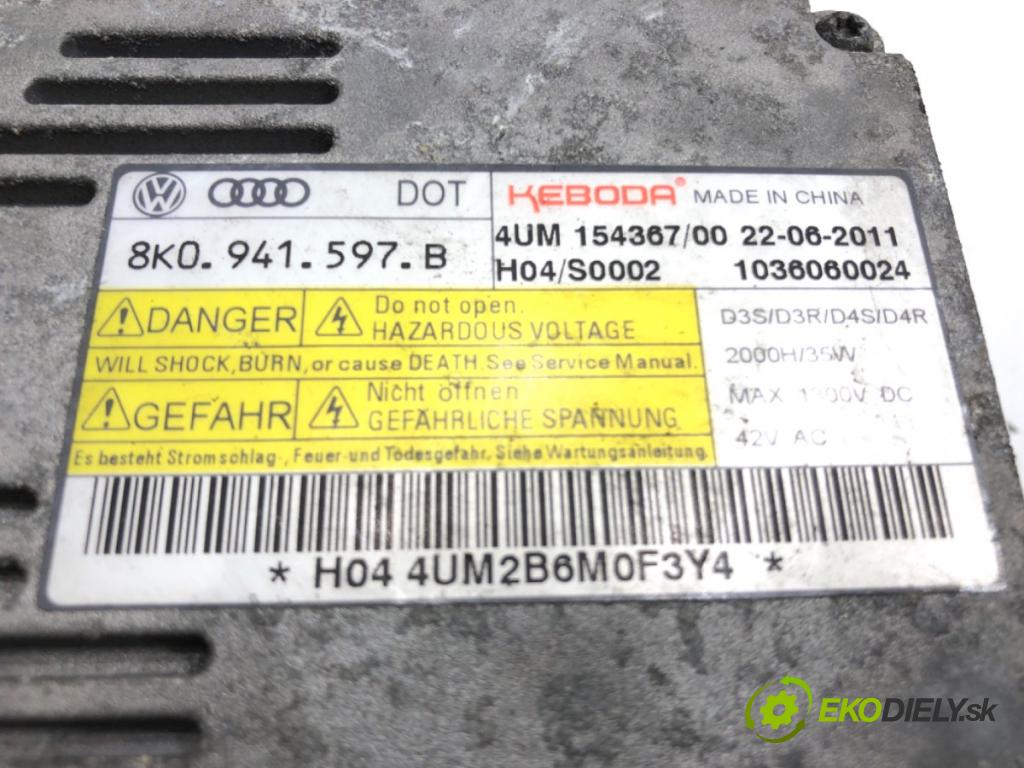 VW PASSAT B7 (362) 2010 - 2015    2.0 TDI 125 kW [170 KM] olej napędowy 2010 - 2014  Menič XENON 8K0941597B (Riadiace jednotky xenónu)