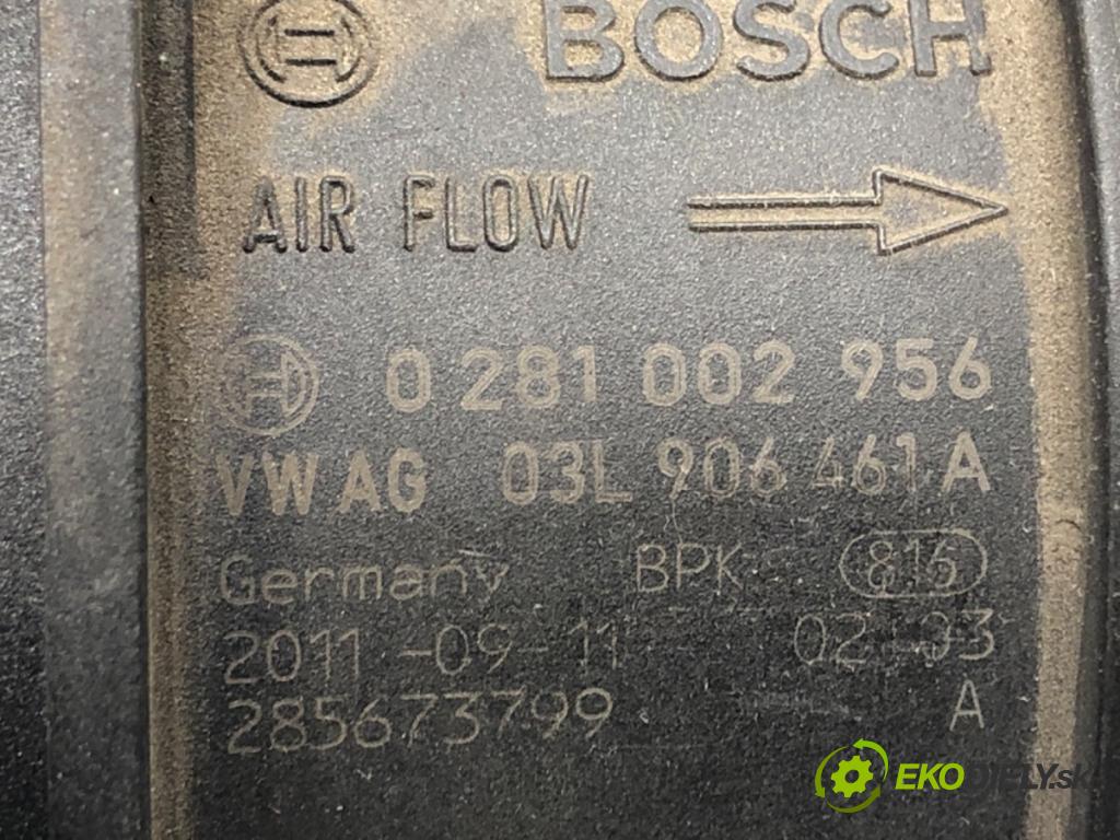 VW PASSAT B7 (362) 2010 - 2015    2.0 TDI 125 kW [170 KM] olej napędowy 2010 - 2014  Váha vzduchu 0281002956 03L906461A (Váhy vzduchu)