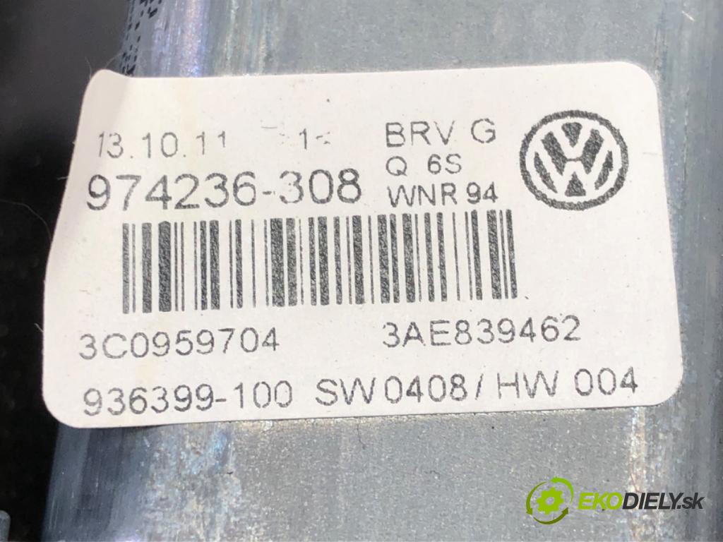VW PASSAT B7 (362) 2010 - 2015    2.0 TDI 125 kW [170 KM] olej napędowy 2010 - 2014  mechanismus okna pravý zadní část 3C0959704
