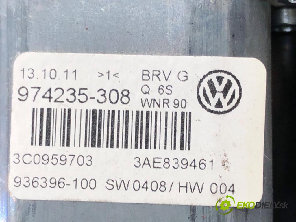 VW PASSAT B7 (362) 2010 - 2015    2.0 TDI 125 kW [170 KM] olej napędowy 2010 - 2014  mechanismus okna levý zadní část 3C0959703