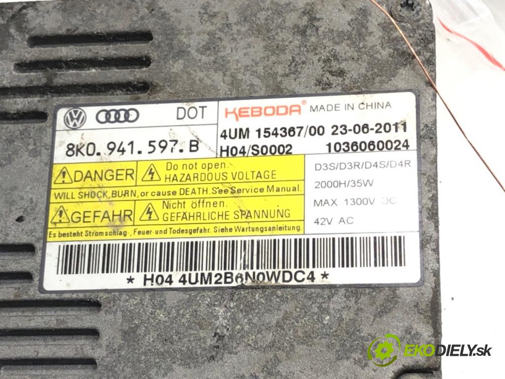 VW PASSAT B7 (362) 2010 - 2015    2.0 TDI 125 kW [170 KM] olej napędowy 2010 - 2014  Menič XENON 8K0941597B (Riadiace jednotky xenónu)