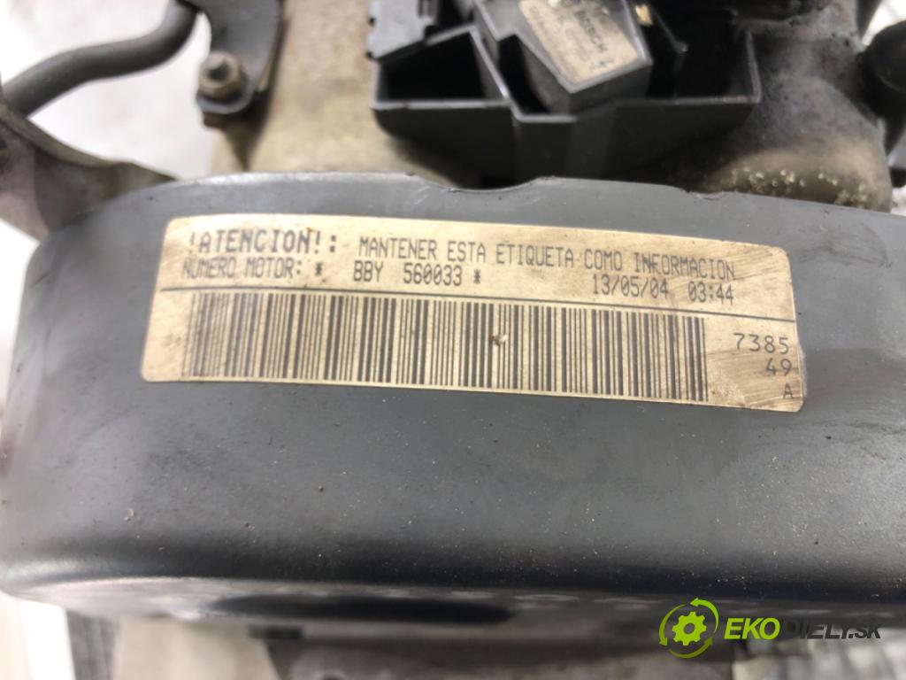 SEAT IBIZA III (6L1) 2002 - 2009    1.4 16V 55 kW [75 KM] benzyna 2002 - 2007  motor BBY (Motory (kompletní))