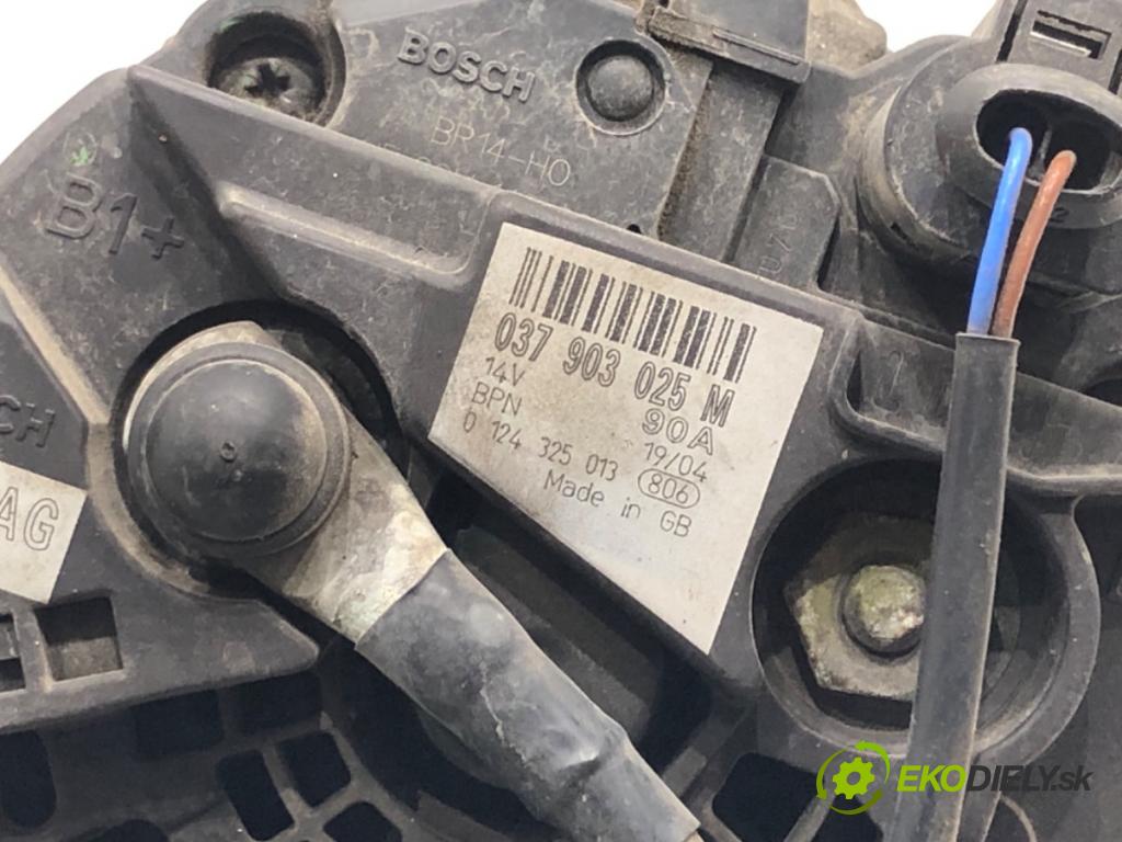 SEAT IBIZA III (6L1) 2002 - 2009    1.4 16V 55 kW [75 KM] benzyna 2002 - 2007  Alternátor 037903025M (Alternátory)