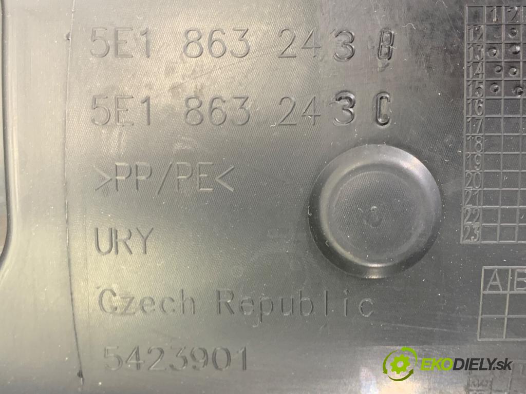 SKODA OCTAVIA III (5E3, NL3, NR3) 2012 - 2022    1.6 TDI 81 kW [110 KM] olej napędowy 2013 - 2022  Tunel stredový 5E1863243B (Stredový tunel / panel)