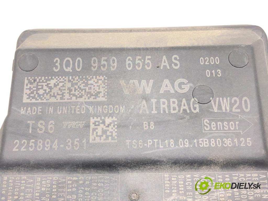 SKODA OCTAVIA III (5E3, NL3, NR3) 2012 - 2022    1.6 TDI 81 kW [110 KM] olej napędowy 2013 - 2022  senzor airbag 3Q0959655AS (Snímače)