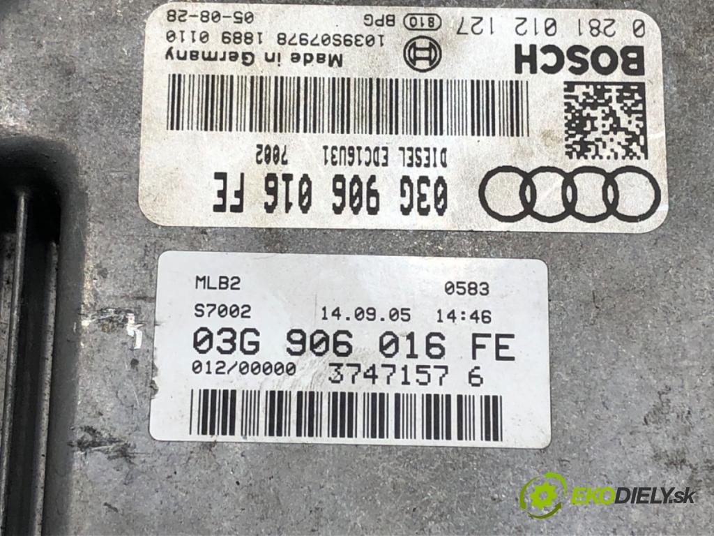AUDI A4 B7 Avant (8ED) 2004 - 2008    1.9 TDI 85 kW [116 KM] olej napędowy 2004 - 2008  riadiaca jednotka Motor 03G906016FE (Riadiace jednotky)