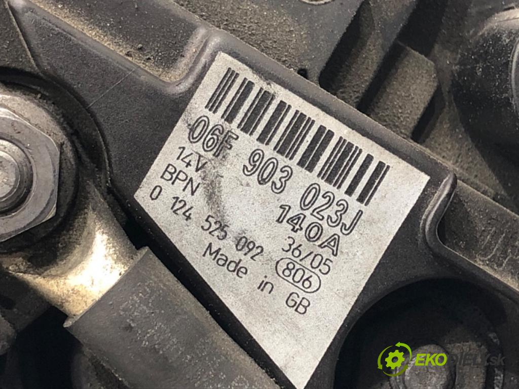 AUDI A4 B7 Avant (8ED) 2004 - 2008    1.9 TDI 85 kW [116 KM] olej napędowy 2004 - 2008  Alternátor 06F903023J (Alternátory)
