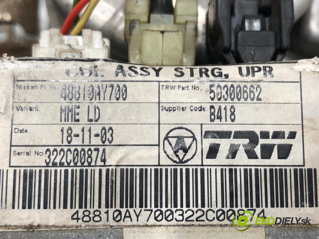 NISSAN MICRA III (K12) 2002 - 2010    1.5 dCi 63 kW [86 KM] olej napędowy 2005 - 2010  Pumpa servočerpadlo 48810AY700 (Servočerpadlá, pumpy riadenia)
