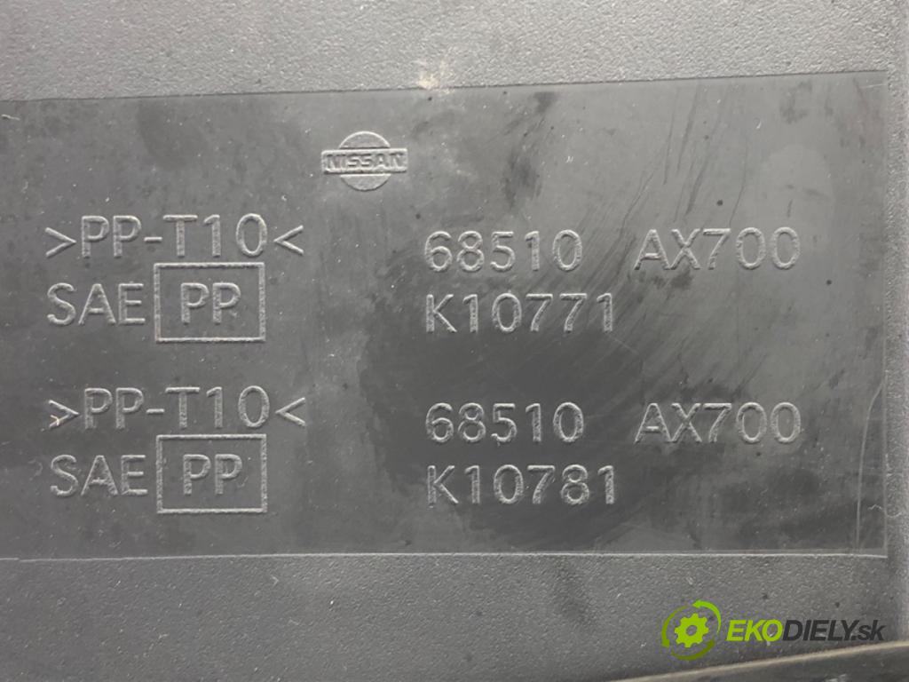 NISSAN MICRA III (K12) 2002 - 2010    1.5 dCi 63 kW [86 KM] olej napędowy 2005 - 2010  Priehradka, kastlík spolujazdca  (Priehradky, kastlíky)