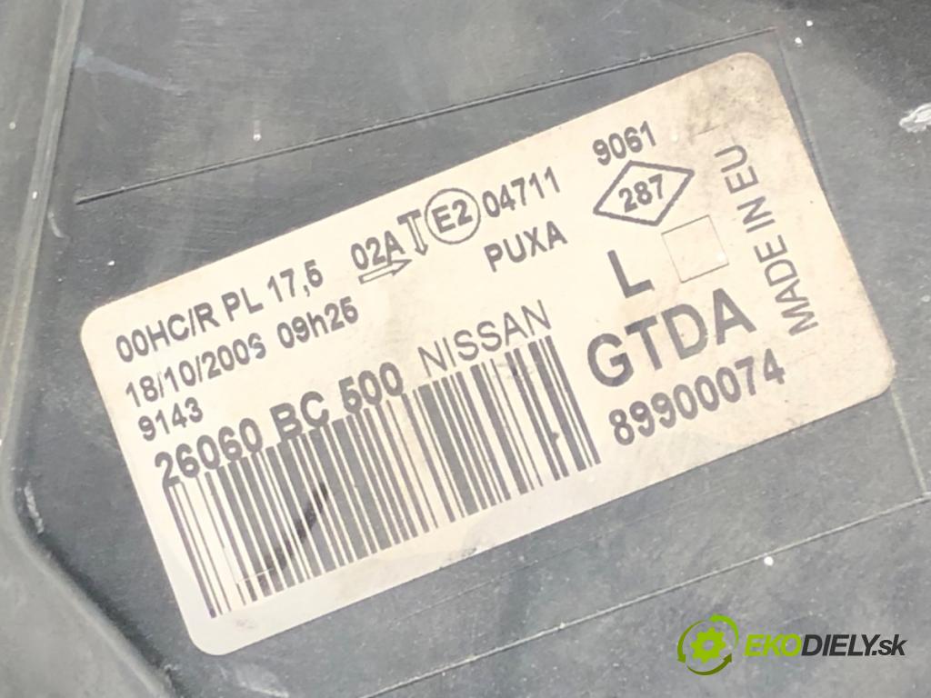 NISSAN MICRA III (K12) 2002 - 2010    1.5 dCi 63 kW [86 KM] olej napędowy 2005 - 2010  světlomet levý přední část 26060BC500