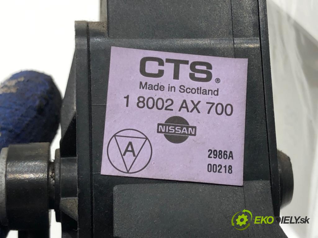 NISSAN MICRA III (K12) 2002 - 2010    1.5 dCi 63 kW [86 KM] olej napędowy 2005 - 2010  Potenciometer plynu 18002AX700 (Pedále)