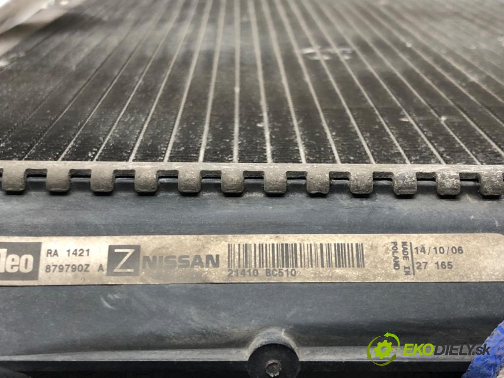 NISSAN MICRA III (K12) 2002 - 2010    1.5 dCi 63 kW [86 KM] olej napędowy 2005 - 2010  chladič vody 21410-BC510 (Chladiče vody)