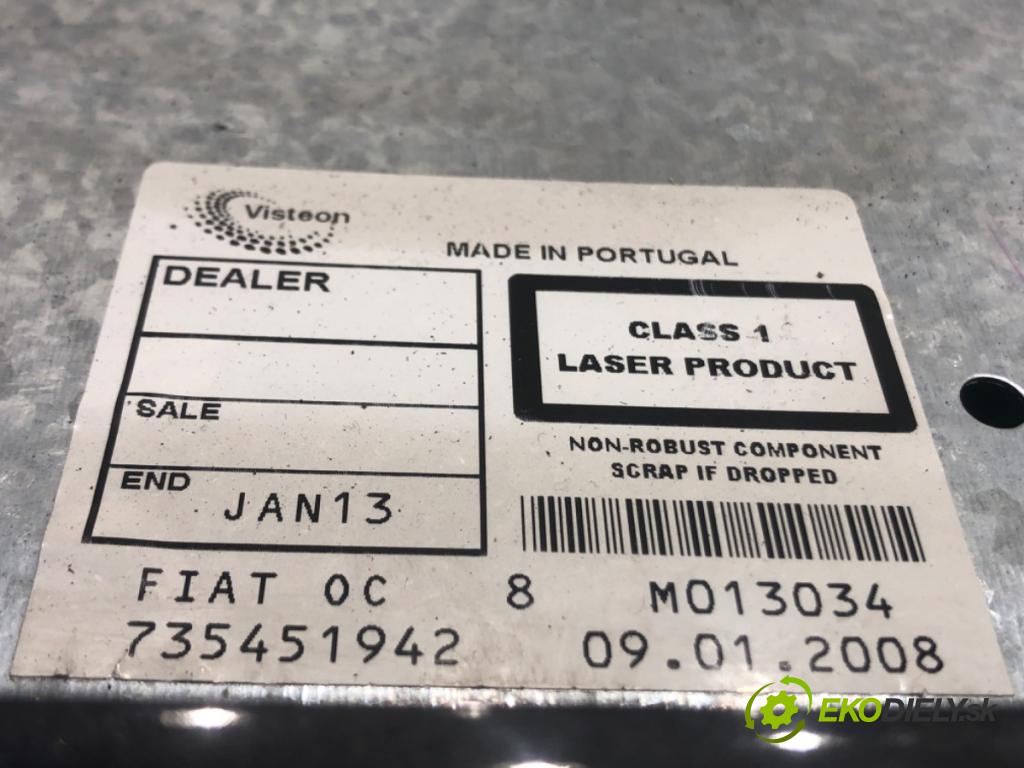 FIAT BRAVO II (198_) 2006 - 2022    1.9 D Multijet (198AXB1A) 88 kW [120 KM] olej napędowy 2007 - 2014  RADIO 735451942 (Audio zariadenia)