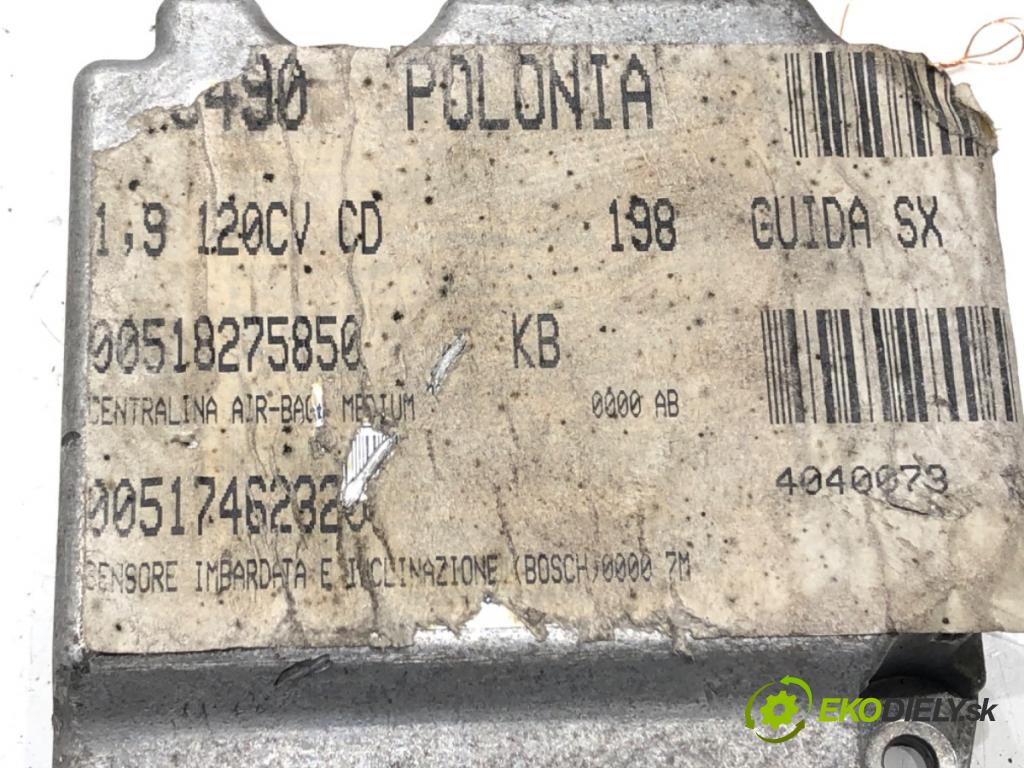 FIAT BRAVO II (198_) 2006 - 2022    1.9 D Multijet (198AXB1A) 88 kW [120 KM] olej napędowy 2007 - 2014  senzor airbag 00518275850 (Snímače)