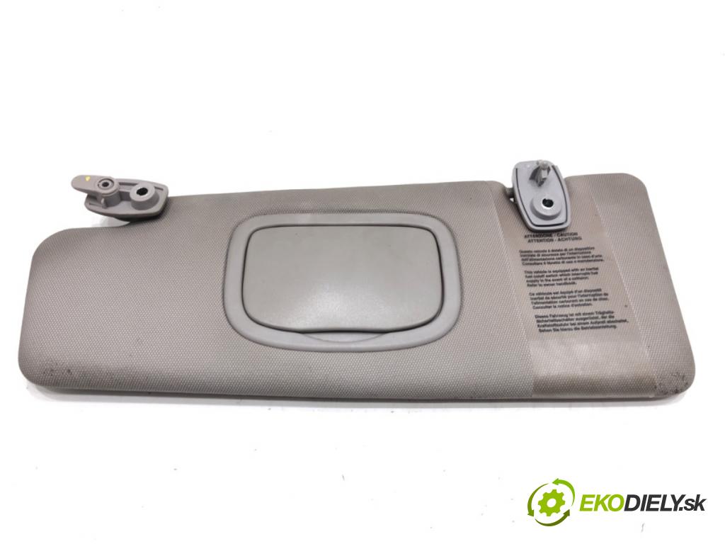FIAT BRAVO II (198_) 2006 - 2022    1.9 D Multijet (198AXB1A) 88 kW [120 KM] olej napędowy 2007 - 2014  Clona slnečná ľavy