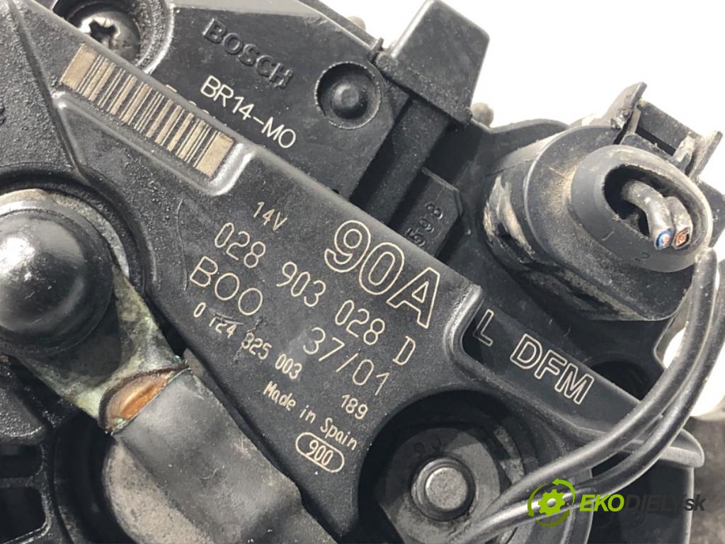 SEAT LEON (1M1) 1999 - 2006    1.6 16 V 77 kW [105 KM] benzyna 2000 - 2006  Alternátor 028903028D (Alternátory)