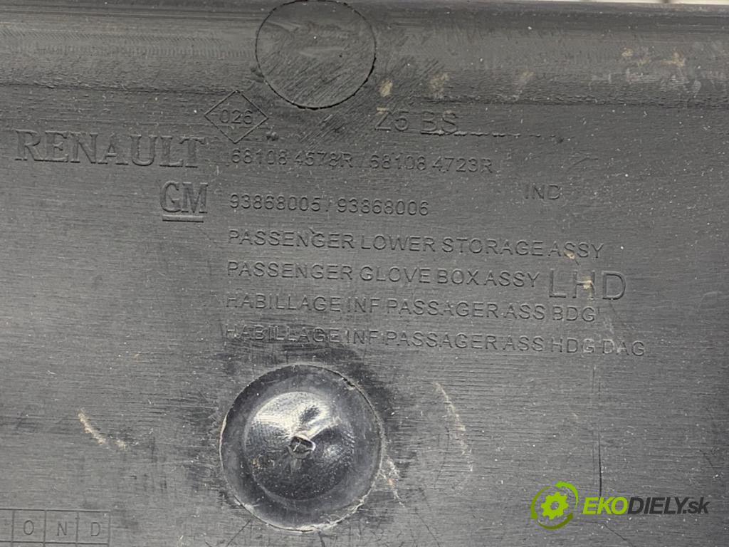 RENAULT TRAFIC III Autobus (JG_) 2014 - 2022    1.6 dCi 115 (JGMD) 85 kW [116 KM] olej napędowy 2014 - 2022  Priehradka, kastlík spolujazdca  (Priehradky, kastlíky)