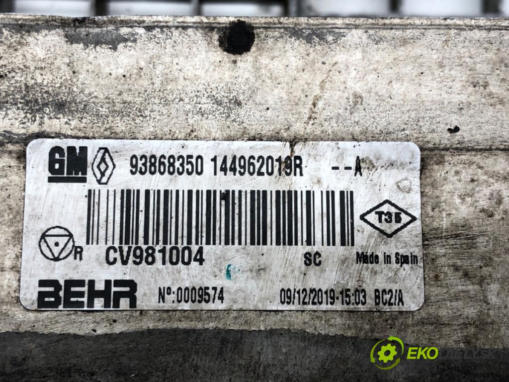 RENAULT TRAFIC III Autobus (JG_) 2014 - 2022    1.6 dCi 115 (JGMD) 85 kW [116 KM] olej napędowy 2014 - 2022  intercooler 144962019R (Chladiče nasávaného vzduchu (intercoolery))