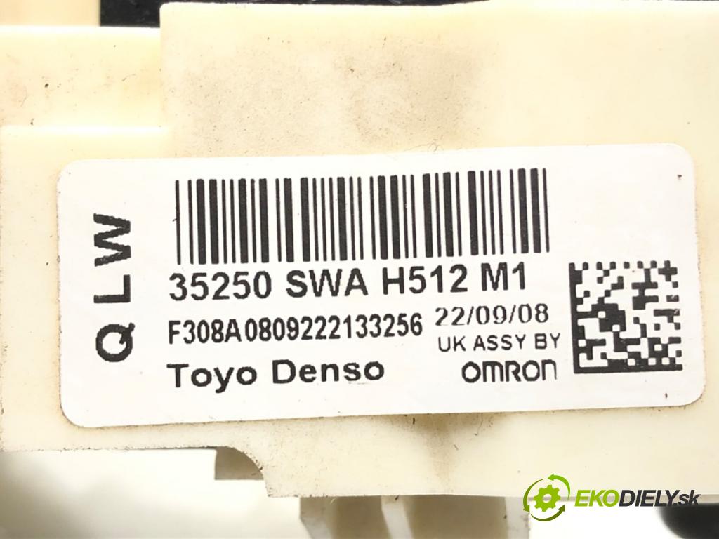 HONDA CR-V III (RE_) 2006 - 2022    2.0 i-VTEC (RE5, RE1) 110 kW [150 KM] benzyna 2007 - 2012  Prepínač kombinovaný 35250-SWA-H512-M1 (Prepínače, spínače, tlačidlá a ovládače kúrenia)