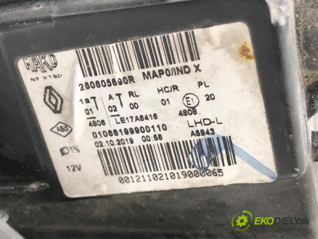 RENAULT CLIO V (B7_) 2019 - 2022    1.0 TCe 100 (B7MT) 74 kW [101 KM] benzyna 2019 - 2022  světlomet levý přední část 280605690R