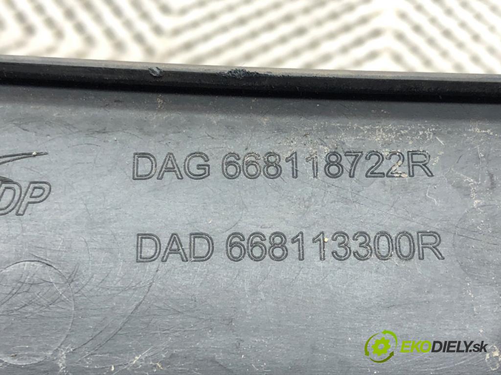 RENAULT CLIO V (B7_) 2019 - 2022    1.0 TCe 100 (B7MT) 74 kW [101 KM] benzyna 2019 - 2022  Torpédo, plast pod čelné okno 668118722R (Torpéda)
