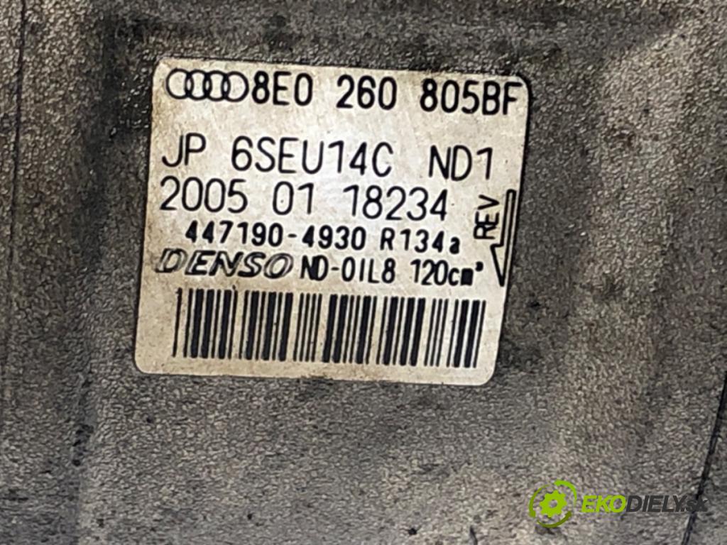 AUDI A4 B7 Avant (8ED) 2004 - 2008    2.0 TDI 103 kW [140 KM] olej napędowy 2004 - 2008  Kompresor klimatizácie 8E0260805BF (Kompresory klimatizácie)